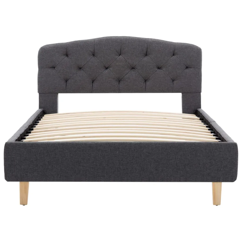 VidaXL Bettgestell Dunkelgrau Stoff 100x200 Cm – Bild 4