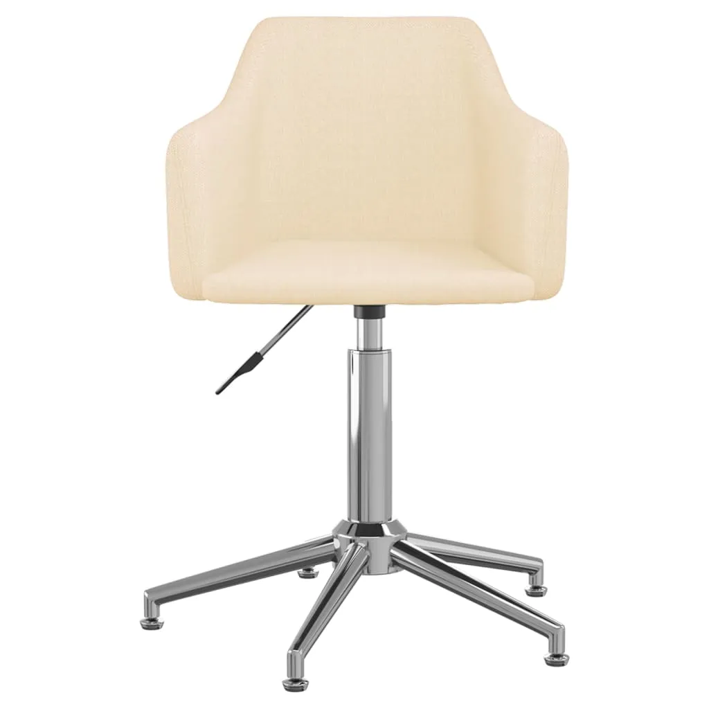 VidaXL Esszimmerstühle 2 Stk. Drehbar Creme Stoff – Bild 5