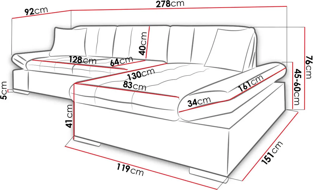 Mirjan24 Ecksofa Montana Mit Regulierbare Armlehnen, L-Form Sofa Vom Hersteller (Zetta 291 + Zetta 291 + Matana 17, Seite: Links) – Bild 6