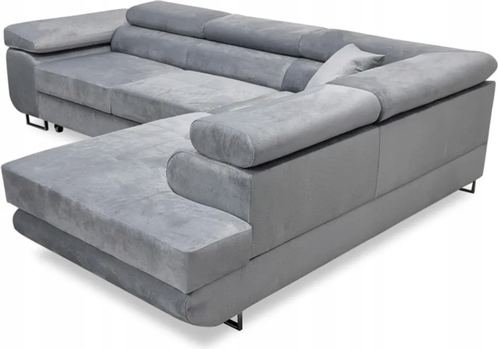 Ecksofa LUGO Mit Schlaffunktion Und Kopfstützen Verstellbare – Bild 2