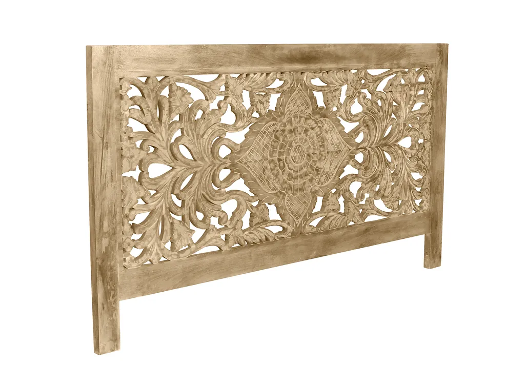 SIT Möbel Bett-Kopfteil | Orientalischer Stil | Mango-Holz Natur | B 220 X T 4 X H 120 Cm | 13755-01 | Serie LAKADEE – Bild 3