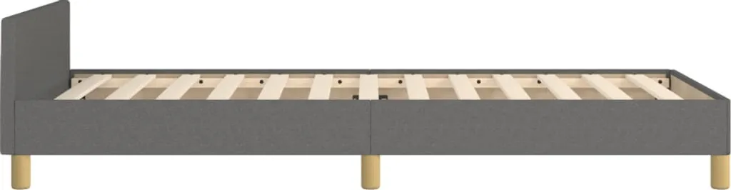 VidaXL Bettgestell Mit Kopfteil Dunkelgrau 100x200 Cm Stoff – Bild 5