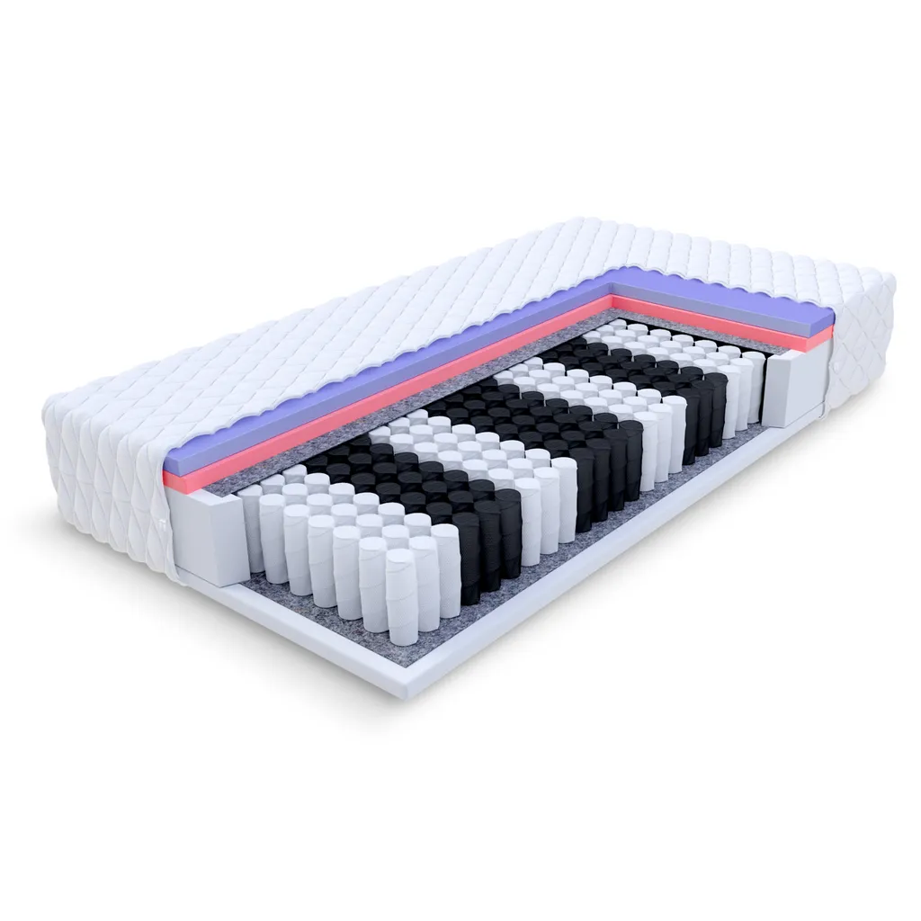 Matratze 140x200 Cm APUS 7 Zonen Höhe Ca. 24 Cm H2 H3 Kaltschaum Taschenfederkern Visco-Schaum Waschbaren Bezug Jersey Bezug – Bild 5