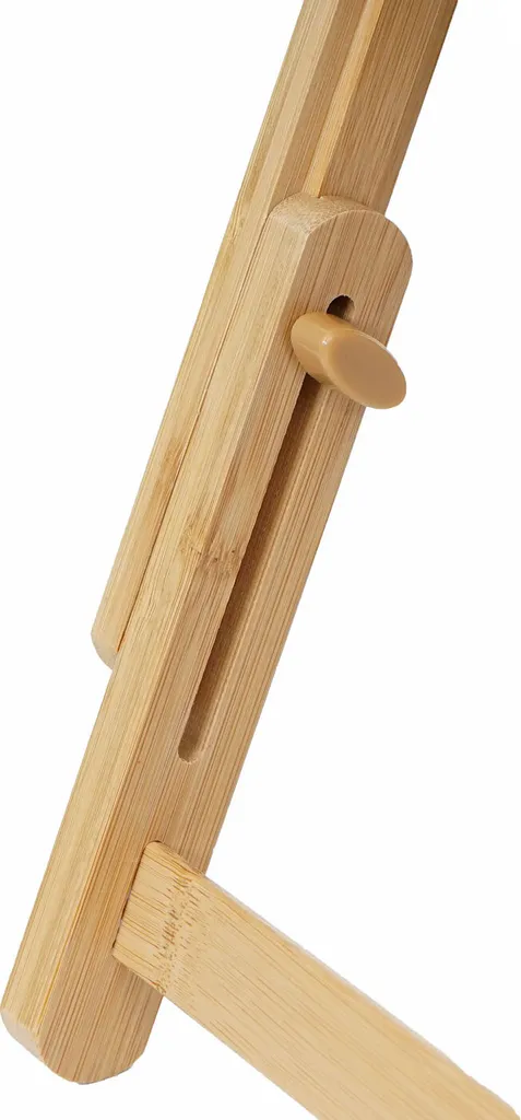 Laptoptisch HWC-B81, Notebooktisch Betttisch Klapptisch Mit Lüftungslöcher Faltbar Höhenverstellbar, Bambus – Bild 4