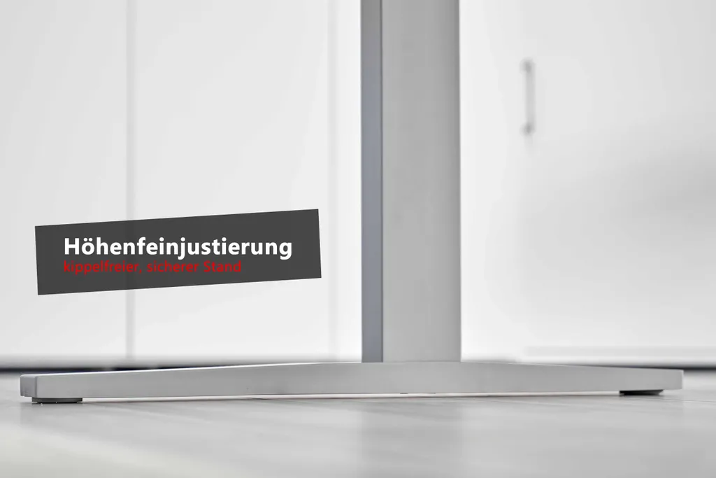 Bümö® Schreibtisch "Serie-XMKA" Elektrisch Höhenverstellbar, Tischplatte 180 X 80 Cm In Buche, Gestell In Weiß – Bild 5