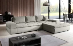FURNIX Arzo Sofa L-Form Eckcouch Schlafsofa Couch Mit Schlaffunktion Modern PR84