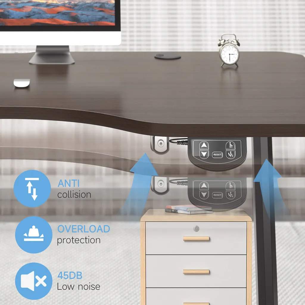 Dripex Höhenverstellbarer Schreibtisch ,Stehschreibtisch Höhenverstellbar, Standing Desk Für Homeoffice 160 X 75 Cm – Bild 4