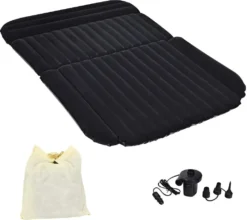 COSTWAY Luftmatratzen Autoluftmatratze Luftbett Aufblasbare Auto Matratze Mit 12V/40W Luftpumpe Für Camping Und Reisen