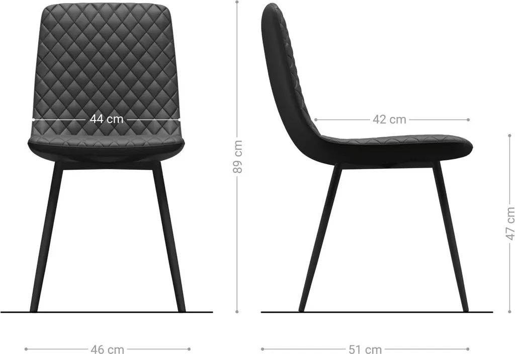 DELIFE 4-er-Set-Esszimmerstuhl Novi-Adesso Hellgrau Samt 4-Fuß Konisch – Bild 5