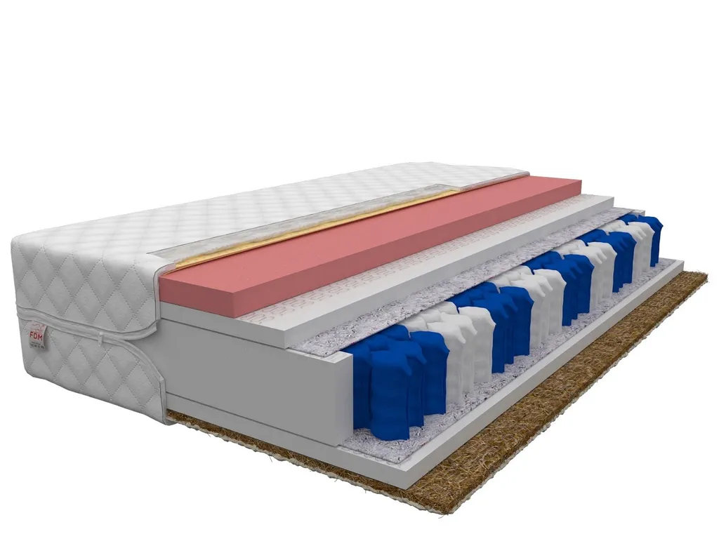 Matratze 180 X 200 Cm VIGO 7 Zonen H3 H4 Premium Taschenfederkern Visco Memory Schaum + Kokos Höhe Ca 21 Cm