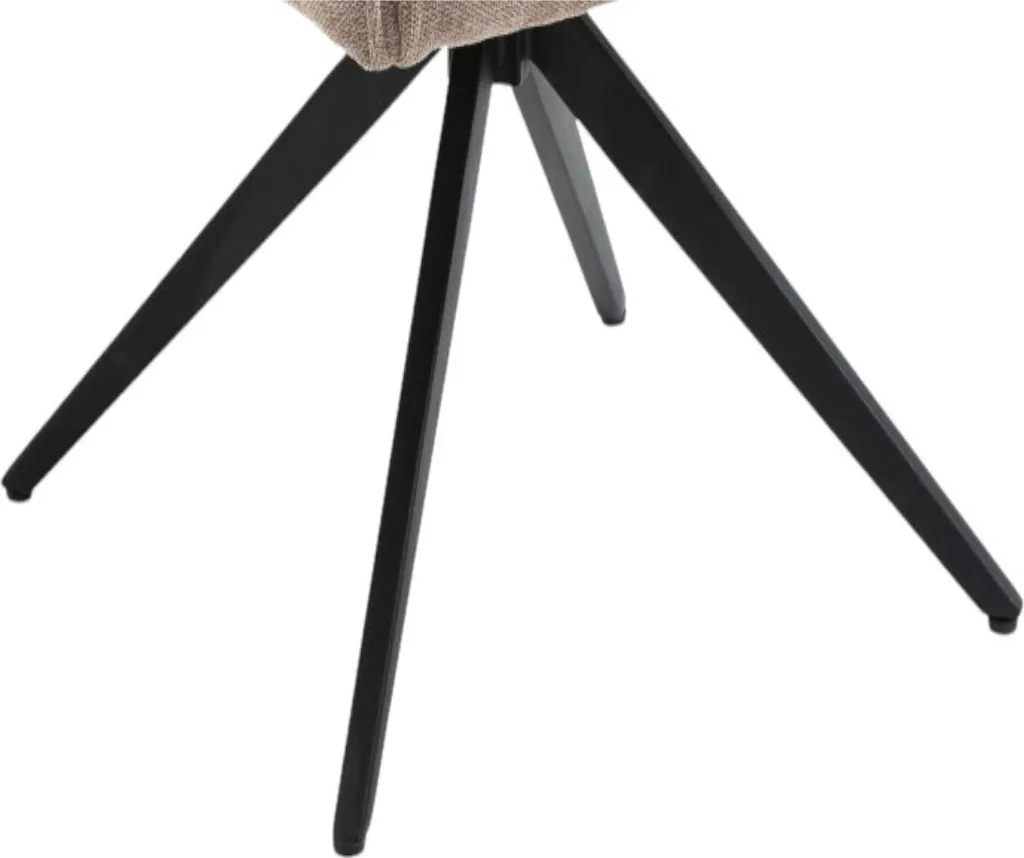 Esszimmerstuhl Drehstuhl Mit Armlehnen Latte Schwarz MIMA – Bild 4