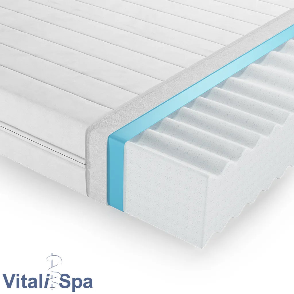 VitaliSpa Calma Comfort Plus Premium Marken Kaltschaum 7 Zonen Schaum Matratze 140x200 H2 – Bild 12
