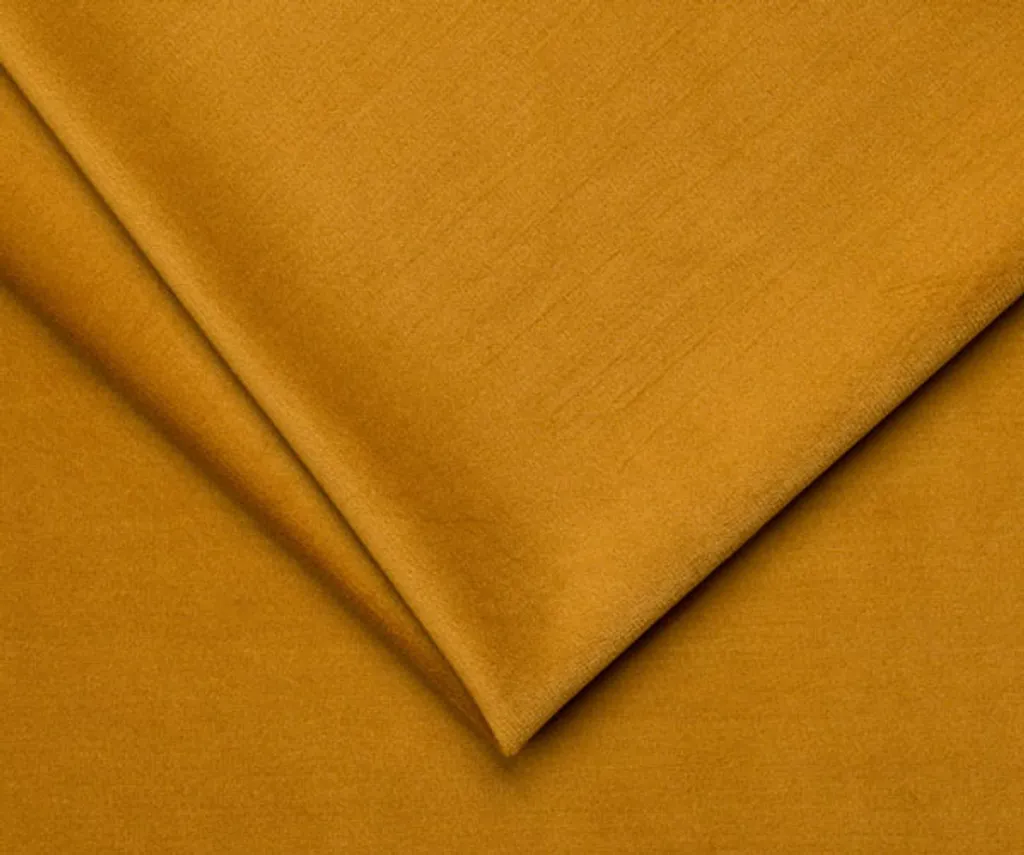 Ecksofa "Monaco" Eckcouch Sofa Schlaffunktion Senfgelb / Füße Gold Recamiere Rechts – Bild 6