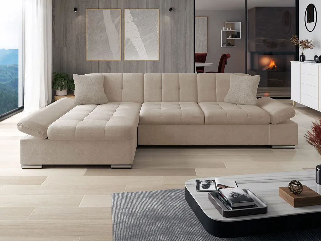 Mirjan24 Ecksofa Montana Mit Regulierbare Armlehnen, L-Form Sofa Vom Hersteller (Zetta 291 + Zetta 291 + Matana 17, Seite: Links)