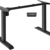 COSTWAY Elektrisches Tischgestell Höhenverstellbar Schreibtisch Rahmen 70kg Belastbar 94,5-135,8cm(B)x66,5-114,5cm(H) Für Zuhause & Büro Schwarz