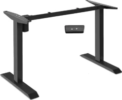 COSTWAY Elektrisches Tischgestell Höhenverstellbar Schreibtisch Rahmen 70kg Belastbar 94,5-135,8cm(B)x66,5-114,5cm(H) Für Zuhause & Büro Schwarz