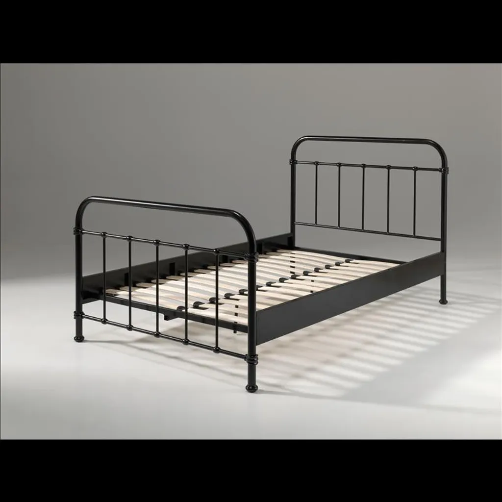 Vipack Metallbett New York Liegefläche 120 X 200 Cm - Farbe: Schwarz, Maße: 125 Cm X 110 Cm X 210 Cm; NYBE1218 – Bild 7