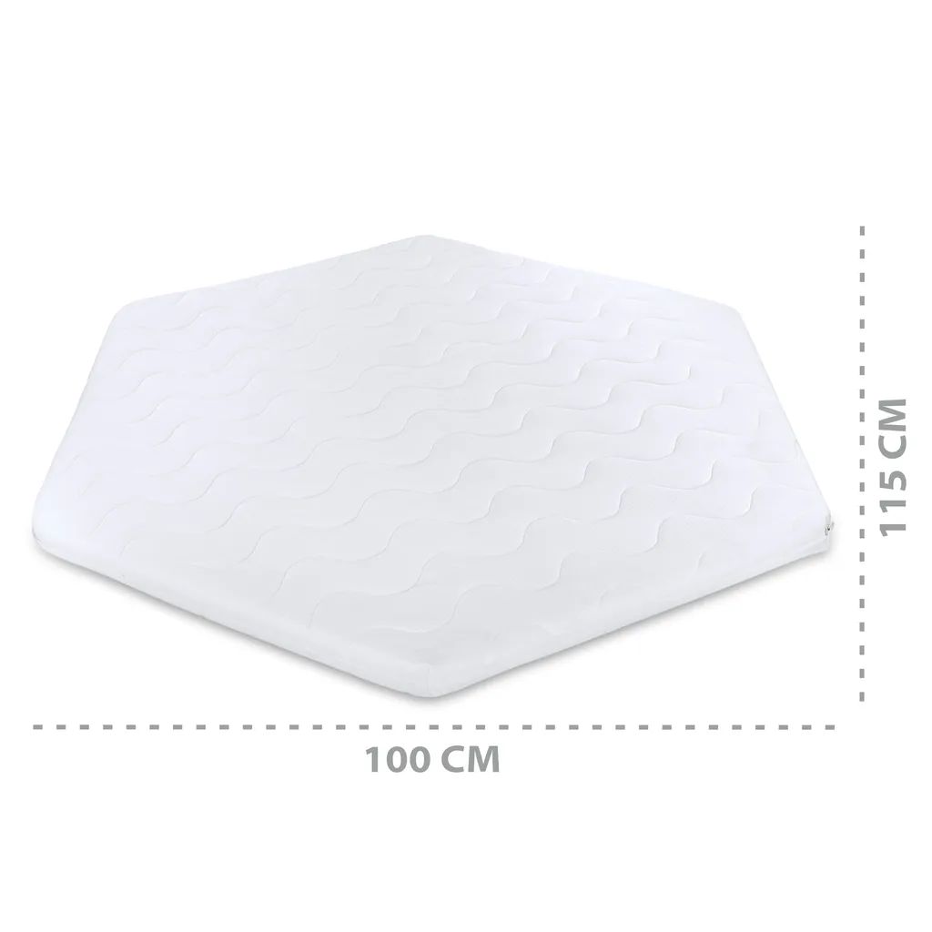 Laufgittereinlage 6 Eckig 115 X 100 X 5 Cm - Laufstall Matratze Laufgitter Mit Abnehmbaren Bezug – Bild 3