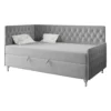 Bett Filip 3 Kinderbett Boxspringbett - Jugendbett Einzelbett Links - Grau 90 X 200 Cm