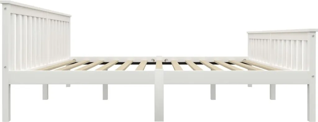 VidaXL Massivholzbett Weiß Kiefer 180x200 Cm – Bild 4