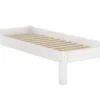 Weisses Futonbett Ohne Kopfteil Kiefer Massiv 90x200 Bettgestell Zubehör Wählbar V-60.35-09WRollrost Inkl.