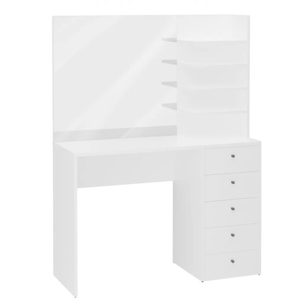 Schminktisch MARL Schreibtisch In Weiß Ca. 105 X 140 X 40 Cm – Bild 2