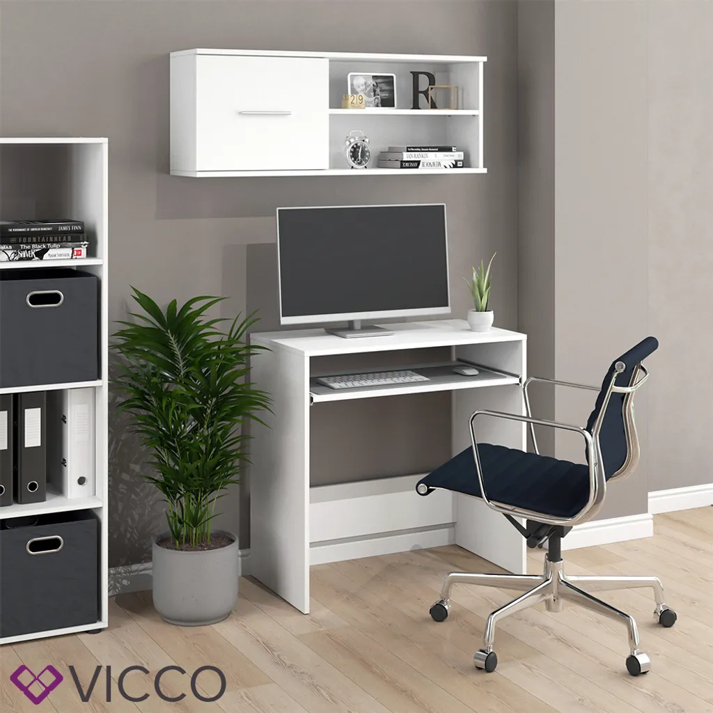 Vicco Schreibtisch Nils Weiß 79 X 79 X 43 Cm Holzwerkstoff – Bild 4