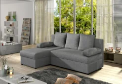 Ausziehbares Ecksofa GEORGE, Sofa Mit Schlaffunktion, L-Form Couch, Eckcouch, 206x90x146, Sawana 21