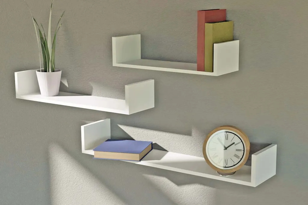 Linder Exclusiv WR112 Wandregale Weiß 3-er Set MDF PVC Bis 8kg Belastbar