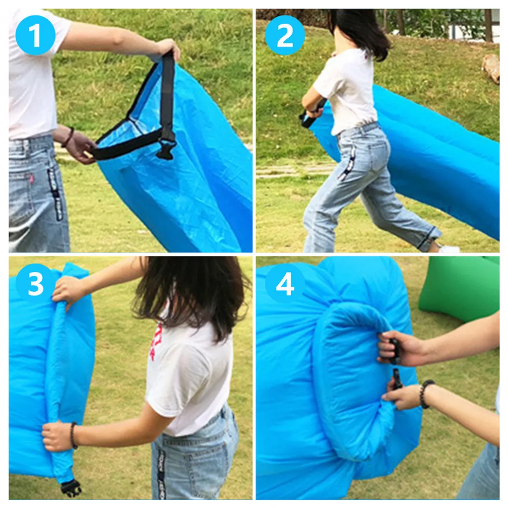 EINFEBEN Luftsofa Luftbetten Aufblasbar Lounger Sitzkissen Wasserdichtes Luftcouch Belastbar Naturehike 190T – Bild 6