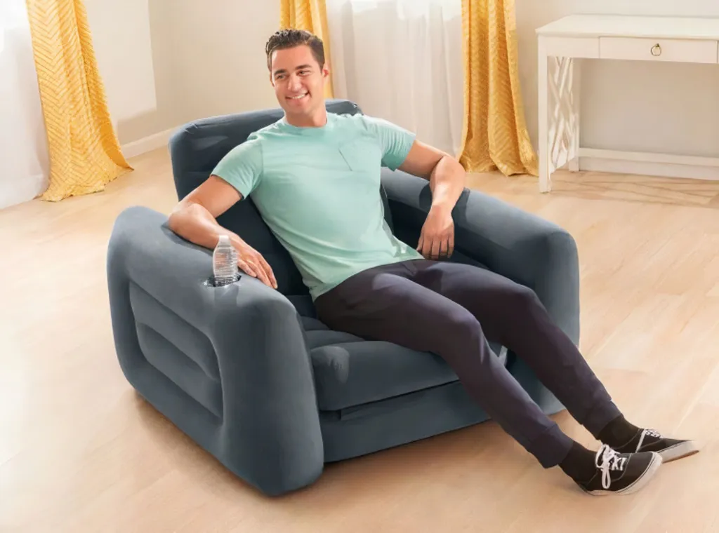 INTEX Ausziehbarer Sessel 117x224x66 Cm Dunkelgrau – Bild 13