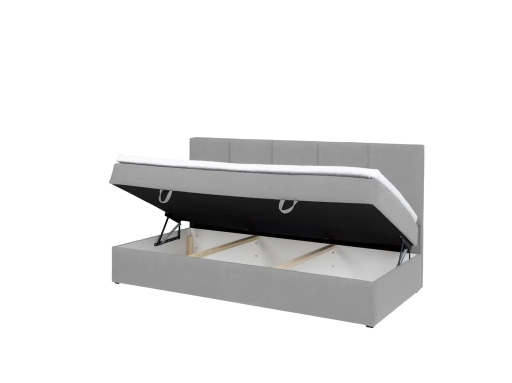 Stylefy Eliza Boxspringbett Kunstleder MADRYT Weiß 100x200 Cm – Bild 4