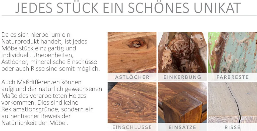 Massiver Schreibtisch WILD 110cm Akazienholz Baumkante Mit Schublade Metallbeine – Bild 14