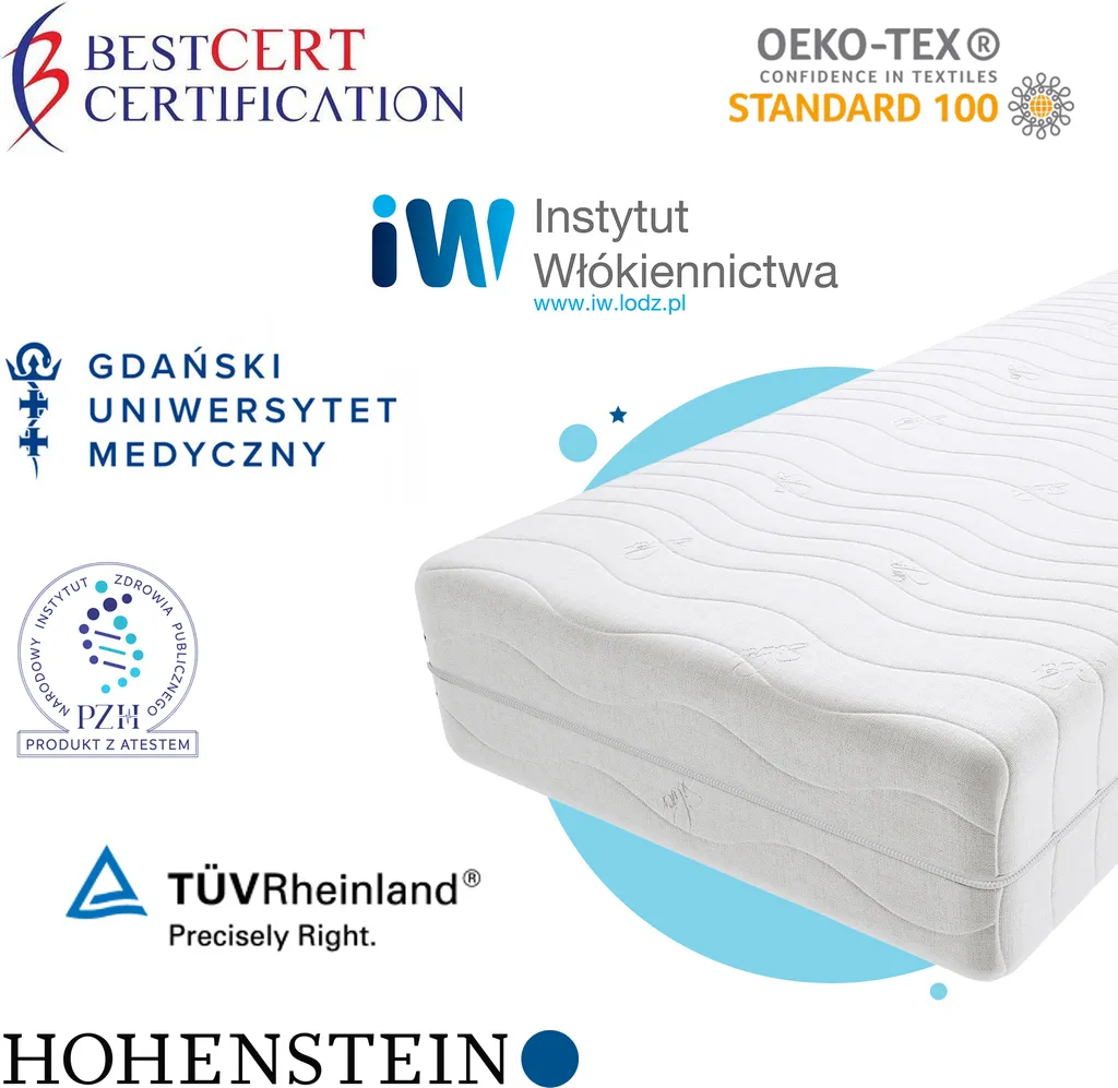 Matratze 200x200 Cm Doppelmatratze, H5 Sehr Hart Federkernmatratze, Taschenfederkernmatratze 19 Cm Hoch Kokosfaser Rosshaar Hypoallergene, HR-Schaum, Wendematratze Mit Klimafaser, Gesteppter Bezug Vela – Bild 3