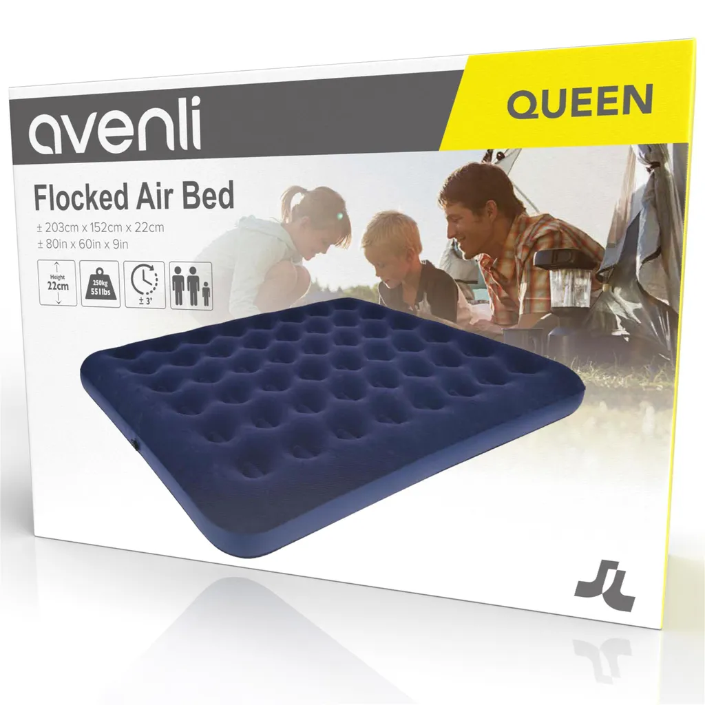 Jilong Queen CB - Luftbett, Velours Liegefläche 203x152x22cm – Bild 4
