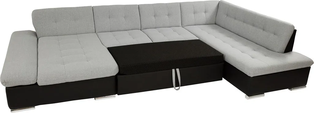 Mirjan24 Ecksofa Bergen Mit Bettkasten, Regulierbare Armlehnen, U-Form Schlafsofa Vom Hersteller, Wohnlandschaft (Magic Velvet 2217 + Magic Velvet 2219, Ecksofa: Rechts) – Bild 5