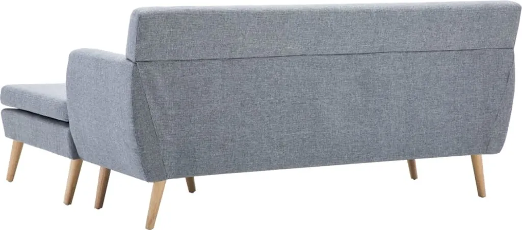 VidaXL Sofa In L-Form Stoffbezug 171,5 X 138 X 81,5 Cm Hellgrau – Bild 5