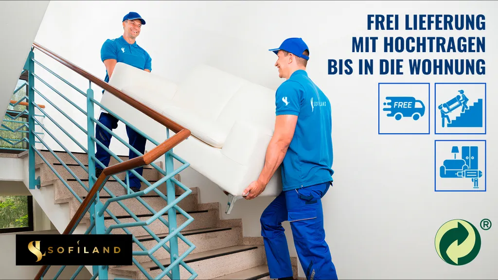 Ecksofa Aller L-form Mit Schlaffunktion Und Bettkasten, Türkis Und Weißes Kunstleder, Links Ottomane. – Bild 10