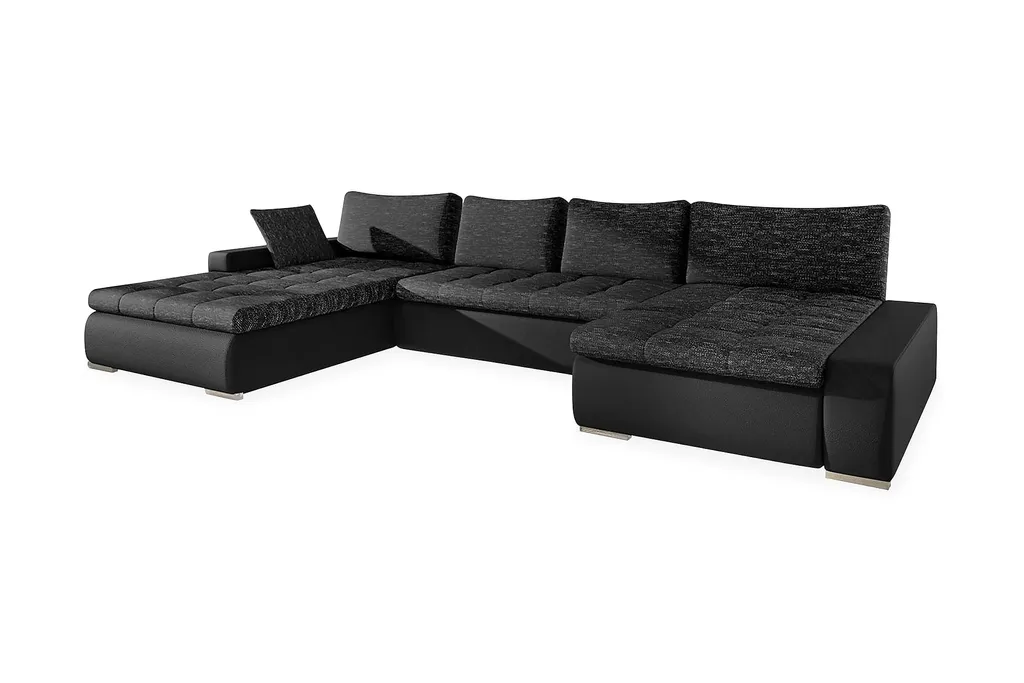 Mirjan24 Ecksofa Caro, U-Form Couch Mit Bettkasten Und Schlaffunktion, Polsterecke, Couchgarnitur Für Wohnzimmer (Soft 011 + Lawa 06) – Bild 11