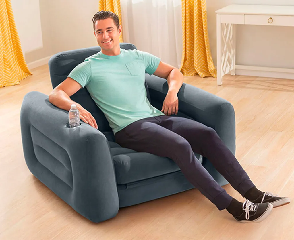 INTEX Ausziehbarer Sessel 117x224x66 Cm Dunkelgrau – Bild 8