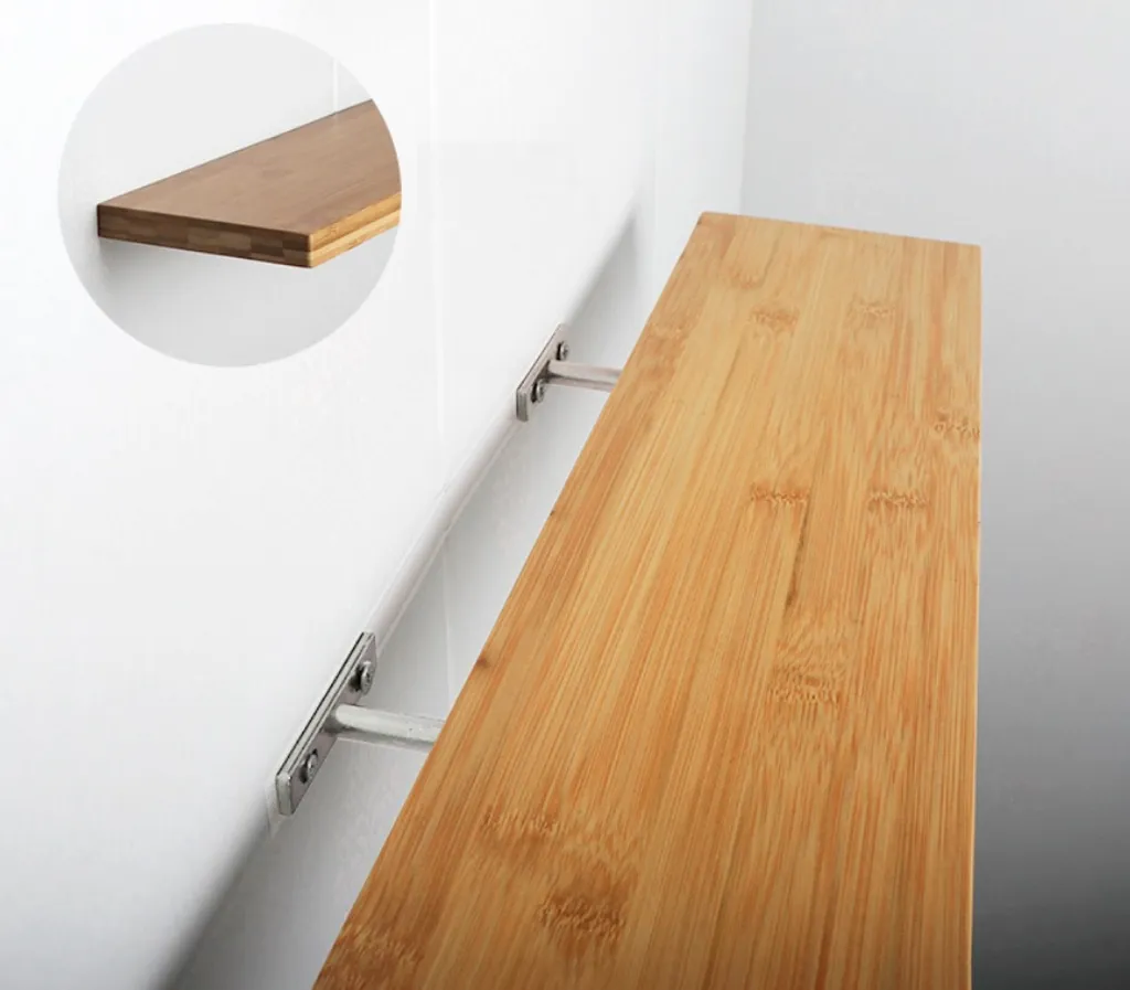 5 Paar Schwebende Regalhalterungen Für Wandboard, Schweberegalunsichtbar | Holzregalhalter 5-Zoll - Regalträger Unsichtbar Für Hängeregal Bücherregal | 121mm Tablarträger Verdeckt - T-Regalhalterung – Bild 6