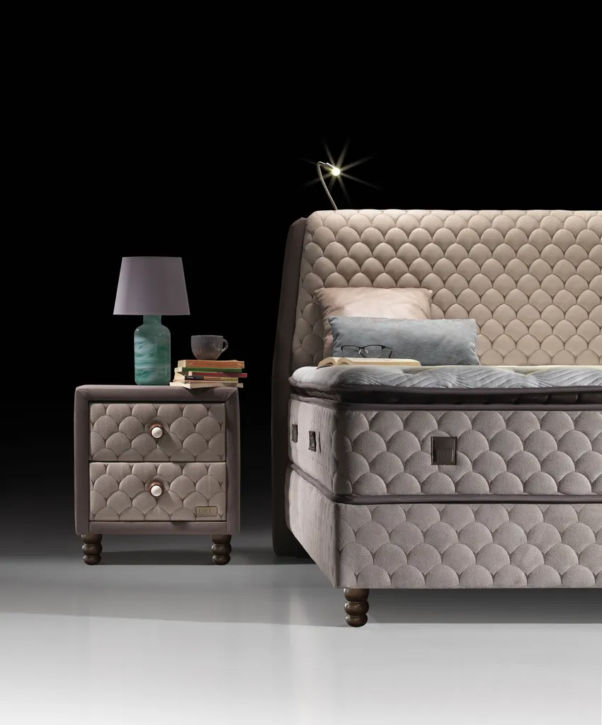 Boxspringbett Doppelbett - Borjen Bambi Yatak Das Perfekte Bett Für Ihr Schlafzimmer. 180x200cm Bett Taschenfederkern-Matratze, Topper Mit Memoryeffekt, Mit Bettkasten – Bild 20