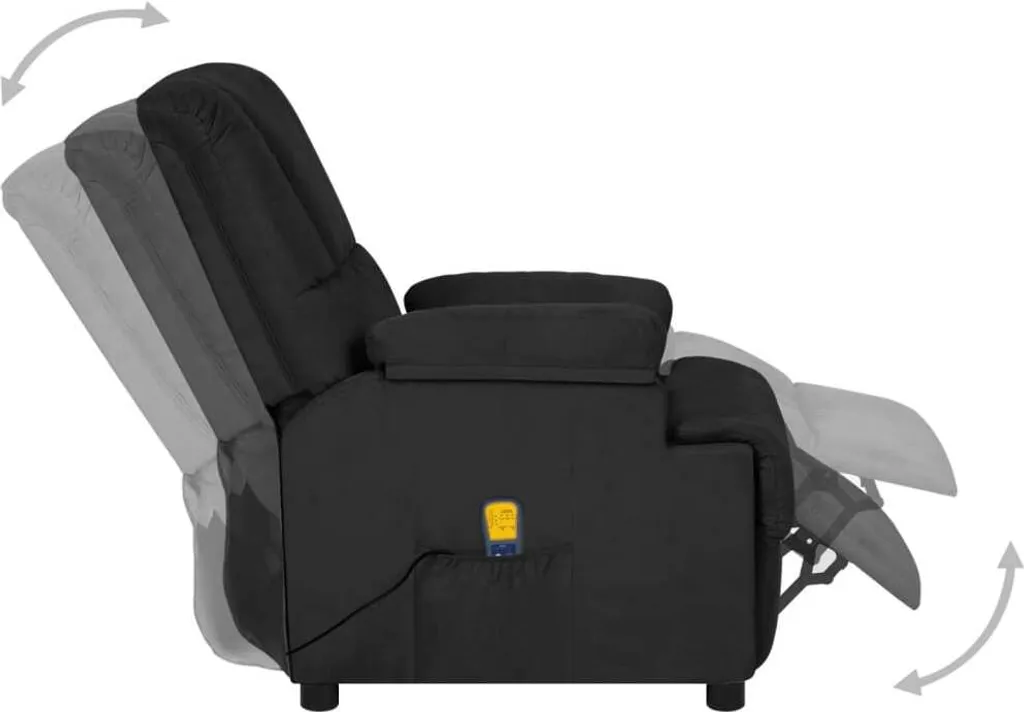 VIDAXL Möbel Massagesessel Schwarz Wildleder-Optik 2023 – Bild 4