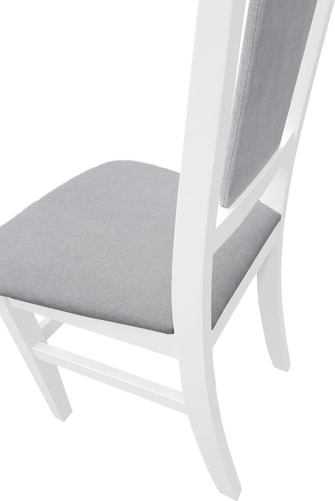 Gepolsterter Massivholz-Stuhl Küchenstuhl Esszimmerstuhl Weiß-grau V-90.71-25W-P21Doppelpack – Bild 12