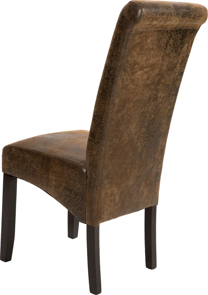 Tectake 2 Esszimmerstühle, Ergonomisch, Massives Hartholz - Antikbraun – Bild 8