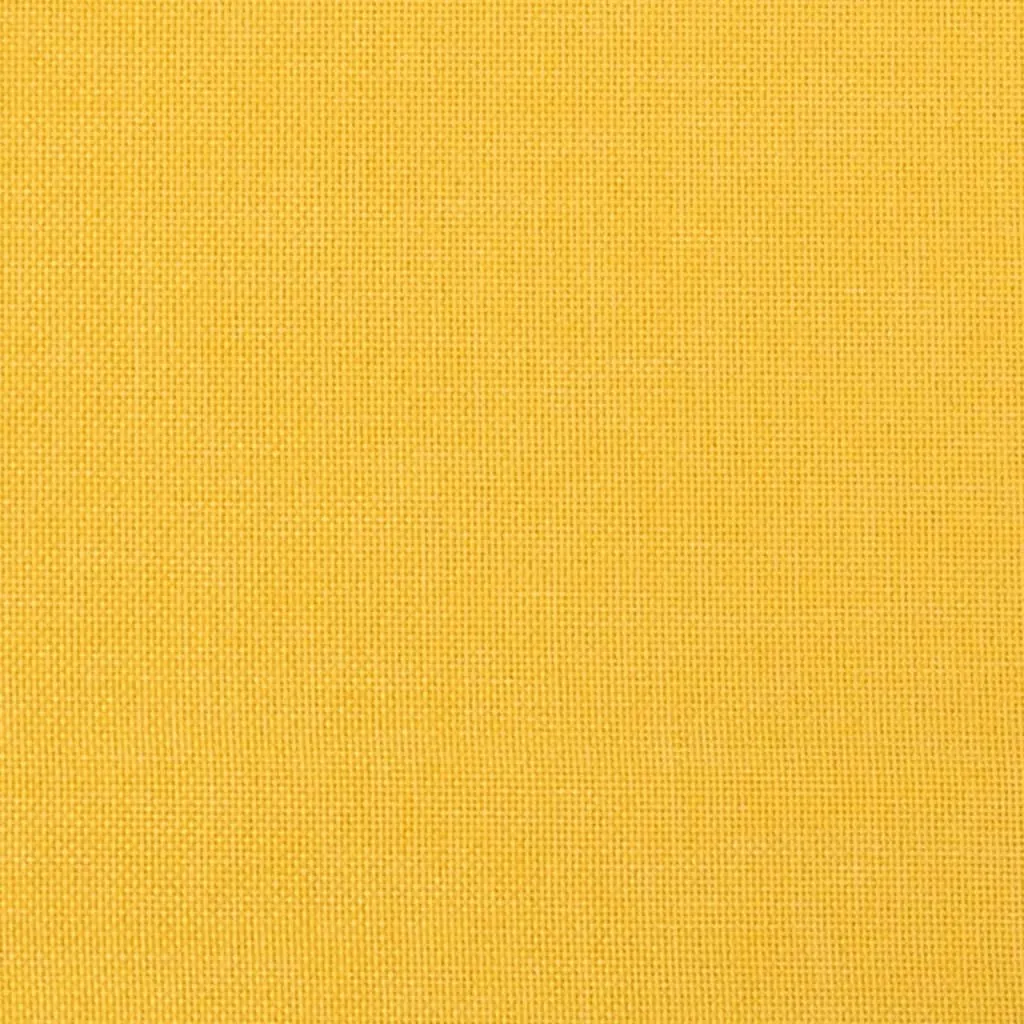 VidaXL Schlafsofa 2-Sitzer Mit Fußhocker Gelb Stoff – Bild 7