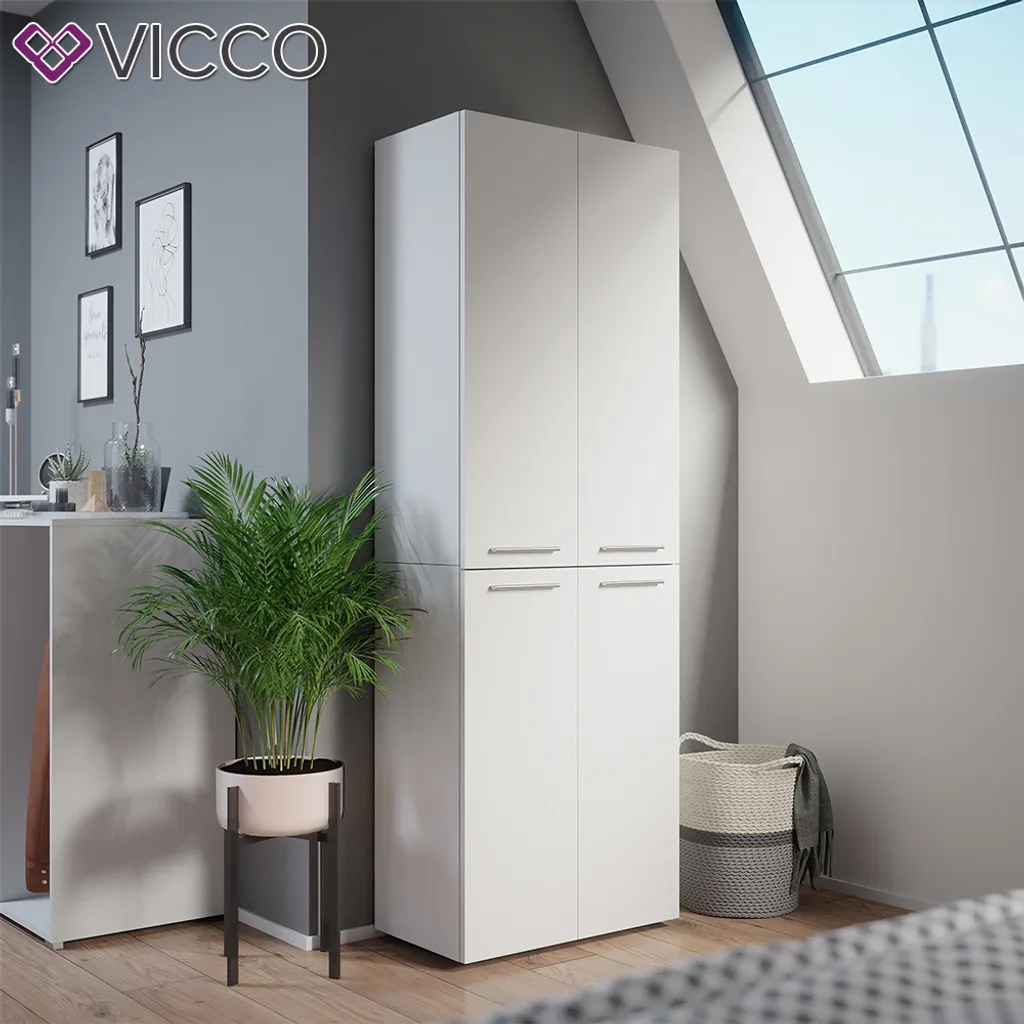 Vicco Kleiderschrank Weiß 60 X 174 X 34 Cm Holzwerkstoff – Bild 4