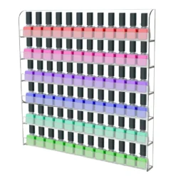 6 Ebenen Nagellack Organizer Ausstellungsstand Wandregal Acryl Wandhalterung Kosmetisches Display