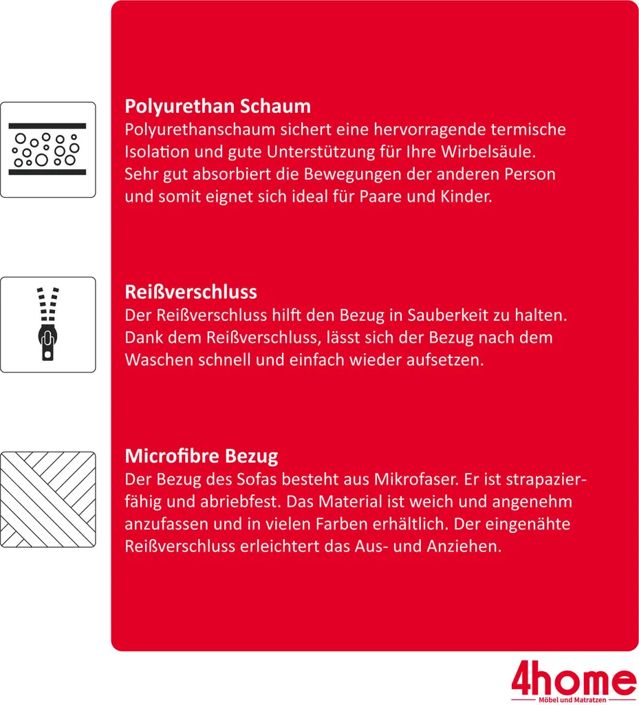 Klappmatratze 120x200 Cm Futonsofa Kaltschaum Polyurethan Höhe Ca. 14 Cm Microfibre Schwarz – Bild 5