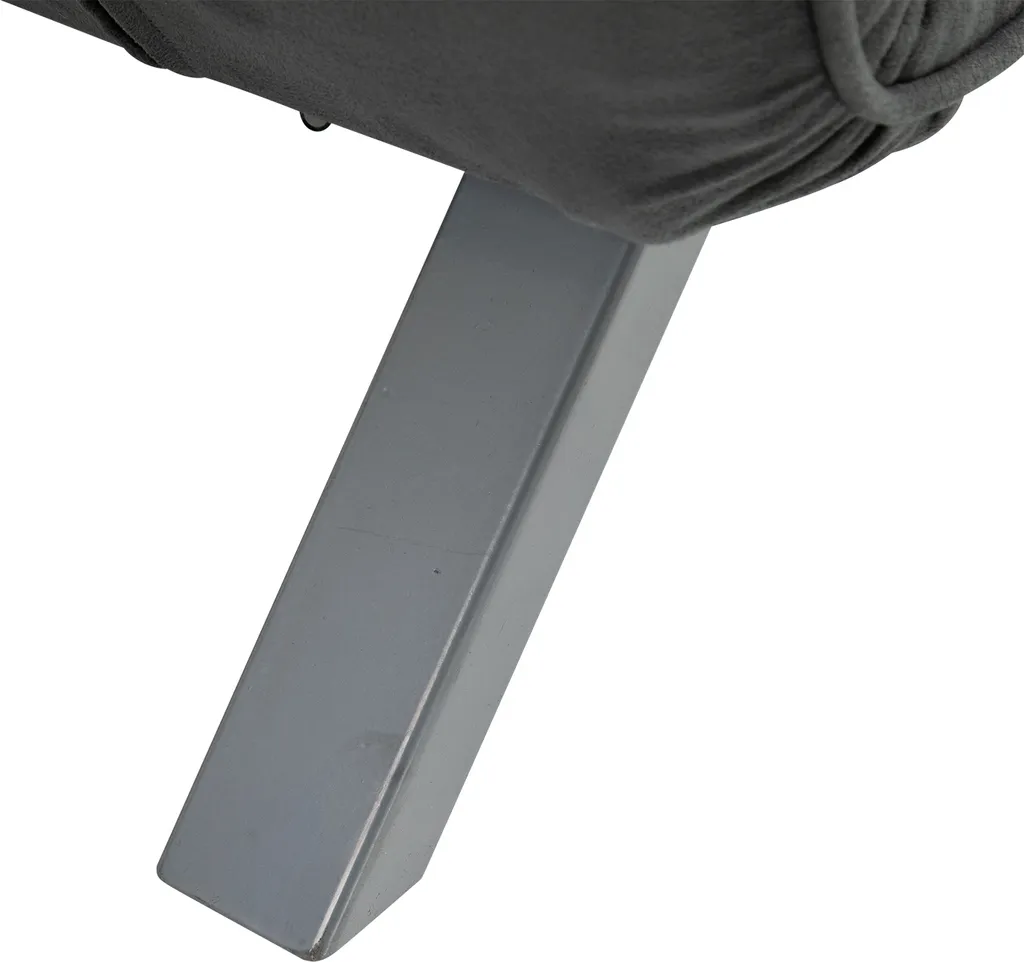 HOMCOM Doppelsofa Mit 2 Kissen Schlafsofa Mit Verstellbarer Rückenlehne Stoffabdeckung Abnehmbar Faux Suede Stahl Schaumstoff Grau 105 X 80 X 78 Cm – Bild 9